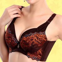 Cotton Gather Adjustable Embroidery Bras