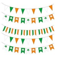 St. Patrick's Day Ireland String Flag Pennant Banner Small Mini Irish Flags Bunting Banner for Country Decoration School Party Sports Events Lightinthebox - thumbnail