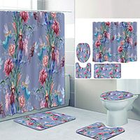 Bathroom Shower Curtain  Mat Set Modern Polyester New Design miniinthebox - thumbnail