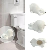 White Bear Toilet Bolt Caps Decorative Durable Resin Cute Bolts Covers Set Lightinthebox