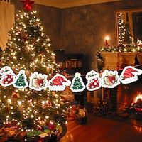 Christmas Decorations Paper Holiday Banners Pull Flags Cartoon Bunting Pull Flowers Christmas Holiday Party Decorations Lightinthebox - thumbnail