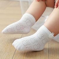Kids Unisex 4 Pairs Socks Blue White Gray Animal Mesh Spring Summer Cute Daily Wear 1-12 Years Lightinthebox - thumbnail