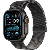 Apple Watch Ultra 2, (2024) GPS + Cellular 49mm, Black Titanium Case with Black Milanese Loop