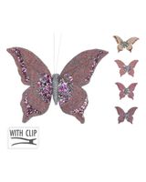 Homesmiths Christmas Butterfly on Clip Set of 2 Assorted 1 Set