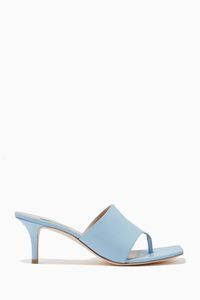 Samba Thong Mules in Smooth Leather