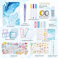 Paper Crafting Supplies, Interesting Kid Diary Supplies Set, Memory Book Esssentials Crafting, Keeping Set Scrapbook Tools Stationery Solid Anti-Bleed Paper Unleash Creativity for Girls Daughter Lightinthebox - thumbnail
