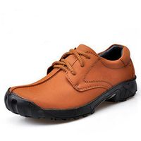 Hiking Cow Leather Slip Resistant Outdoor Casual Sport Sneakers For Men