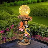 1pc Solar Garden Light Micro Landscape Bird Tree Stump Ornaments, Solar Garden Courtyard Outdoor Decoration, Statue Landscape Lights Lightinthebox