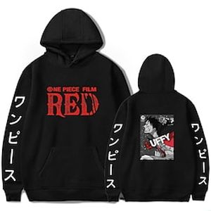 Inspired by One Piece Film: Red Nami Hoodie Cartoon Manga Anime Front Pocket Graphic Hoodie For Men's Women's Unisex Adults' Hot Stamping 100% Polyester Casual Daily miniinthebox