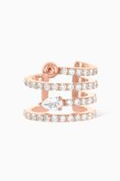 LANCIA Single Ear Cuff with Diamonds in 18kt Rose Gold - thumbnail