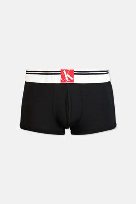 Mens Microfiber Low Rise Trunk Black/White Mens Microfiber Low Rise Trunk Black/White
