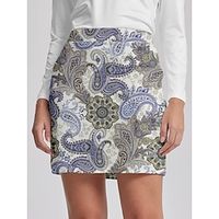 Women's Golf Skirts Blue Bottoms Paisley Ladies Golf Attire Clothes Outfits Wear Apparel Lightinthebox - thumbnail