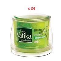 Dabur Vatika, Naturals Strong Hold Spike Up Styling Hair Gel Green - 250 ml x 24