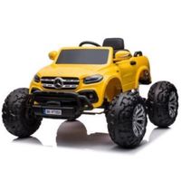 Megastar Licensed 12V Mercedes Beast Truck Ride on Car, Yellow - 950 E.L-Y (UAE Delivery Only)