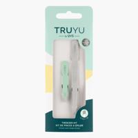 TRUYU by QVS 2-Piece Slant Tip Tweezer Set