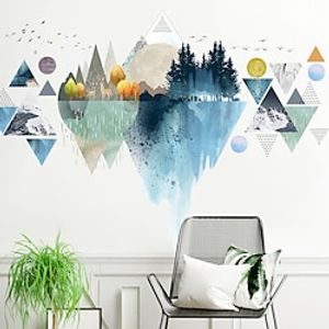 Creative Nordic Geometric Mountain Reflection Wall Stickers 1pc 3090cm2pcs miniinthebox