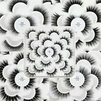 10 Pairs Of Lotus Plate False Eyelashes 3d Natural Thick Eyelashes Multi-model Cross-border Supply miniinthebox - thumbnail