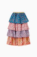 Clementine Tiered Skirt in Cotton Poplin - thumbnail