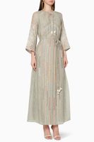 Folklore Embroidered Silk Maxi Dress - thumbnail