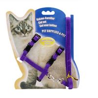 Pets Club Adjustable Cat Leash With Harness - purple