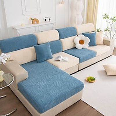 Spandex Couch Seat Covers Jacquard Sectional Sofa Cover Anti-Scratch For Dogs Pet, Slipcovers For Love Seat, L Shaped,3 Seater, U Shaped, Arm Chair Washable Couch Protector Lightinthebox