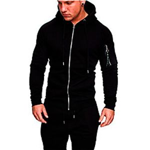 Men's Coat Solid Colored Basic Fall  Winter Regular Daily Long Sleeve Polyester Coat Tops Black Lightinthebox