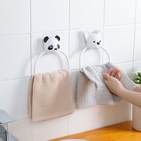 1PC ABS Cartoon Animals Towel Rack Wall-Mounted Bathroom Toilet Child Hanging Towel Holder Hanger Home Kitchen Towel Rack Ring Lightinthebox - thumbnail