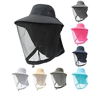 Outdoor Mosquito Resistant Hat Men's Fishing Hat Covers the Face Sunscreen Breathable Mesh Mask Night Fishing Insect Resistant Women's Bee Resistant Hat miniinthebox