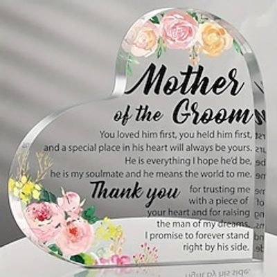Gift For Mother Of The Groom From Bride Mother Of The Groom Gifts Wedding Gifts Acrylic Square Heart Gift Thank You Gift For Mom Wedding Gifts For Mother Of The Groom Lightinthebox