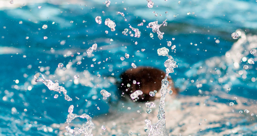 child swimming in the pool  child swimming in the pool